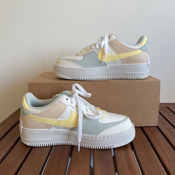 Nike Air Force 1 Shadow Sail Light Silver Citron US Women 9/UK 6.5(DR7883-101) - Picture 3 of 12